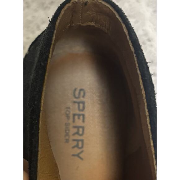 Sperry Stella Prow Black Suede Ankle Bootie, Women 8 M, Wedge Heel Leather - Picture 3 of 8